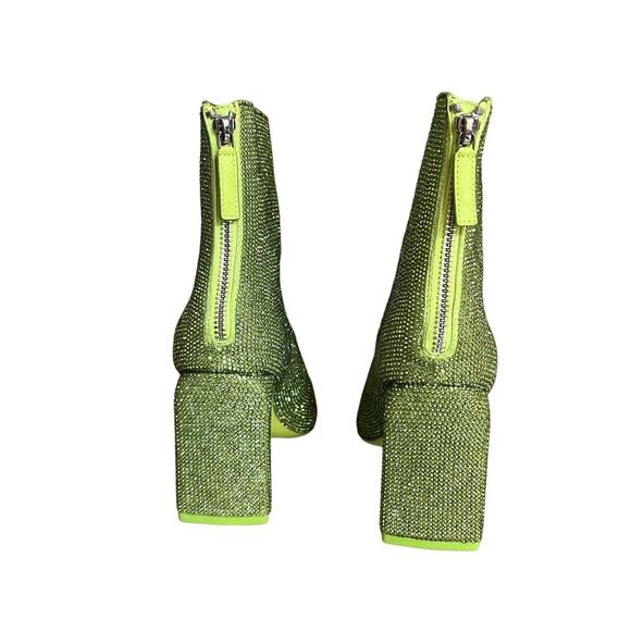 Jonathan Simkhai Kelsey Crystal Heeled Boots in green - Picture 5 of 6